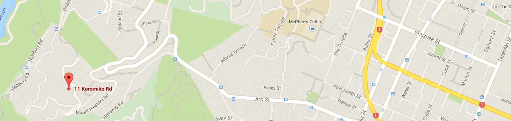 Google Map of 11 Koromiko Road, Highbury, Wellington